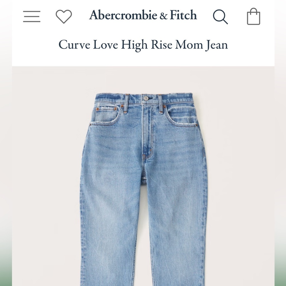 Abercrombie Curvy Love Mom Jeans NWT Size 37/24